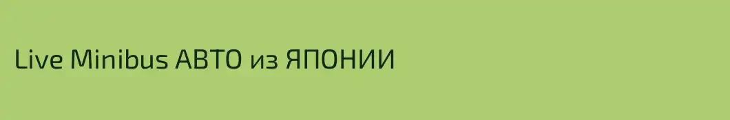 Live Minibus АВТО из ЯПОНИИ